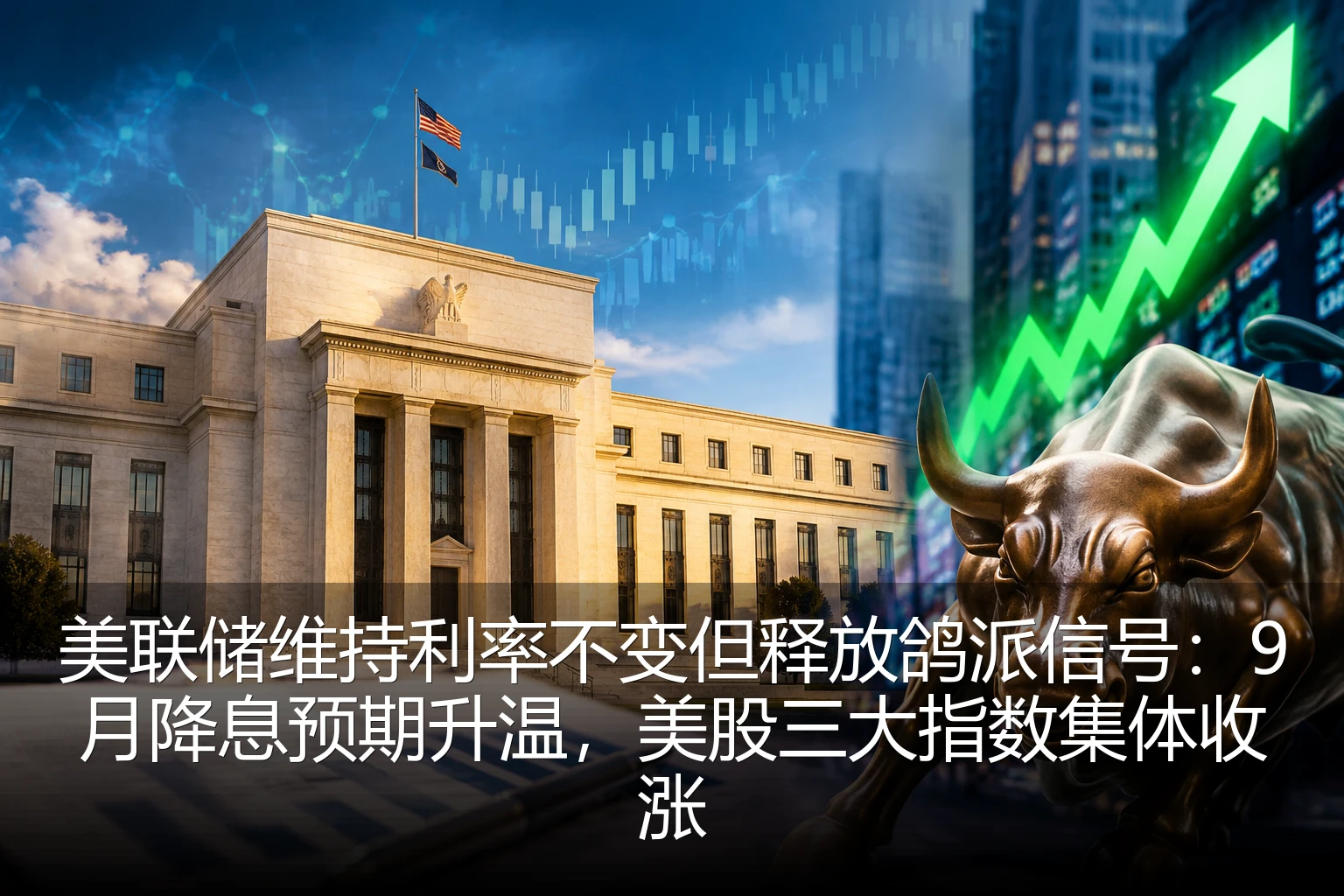 美联储维持利率不变但释放鸽派信号：9月降息预期升温，美股三大指数集体收涨